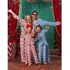Ekouaer Family Christmas Pajamas Matching Pjs Sets for Women, Men and Kids(Blue Christmas Elf)