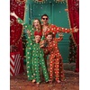 Ekouaer Family Christmas Pajamas Matching Pjs Sets for Women, Men and Kids(Christmas Wreath)