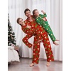 Ekouaer Family Christmas Pajamas Matching Pjs Sets for Women, Men and Kids(Christmas Wreath)
