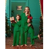 Ekouaer Family Christmas Pajamas Matching Pjs Sets for Women, Men and Kids(Green)