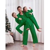 Ekouaer Family Christmas Pajamas Matching Pjs Sets for Women, Men and Kids(Green)