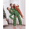 Ekouaer Family Christmas Pajamas Matching Pjs Sets for Women, Men and Kids(Green Christmas Elf)