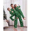 Ekouaer Family Christmas Pajamas Matching Pjs Sets for Women, Men and Kids(Green Santa Claus)