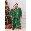 Ekouaer Family Christmas Pajamas Matching Pjs Sets for Women, Men and Kids(Green Santa Claus)