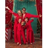 Ekouaer Family Christmas Pajamas Matching Pjs Sets for Women, Men and Kids(Red)