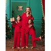 Ekouaer Family Christmas Pajamas Matching Pjs Sets for Women, Men and Kids(Red)