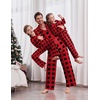 Ekouaer Family Christmas Pajamas Matching Pjs Sets for Women, Men and Kids(Red Plaid)