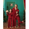 Ekouaer Family Christmas Pajamas Matching Pjs Sets for Women, Men and Kids(Red Plaid)
