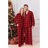Ekouaer Family Christmas Pajamas Matching Pjs Sets for Women, Men and Kids(Red Plaid)