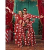 Ekouaer Family Christmas Pajamas Matching Pjs Sets for Women, Men and Kids(Red Santa Claus)