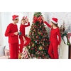 Ekouaer Family Matching Pajamas Christmas Sleepwear Long Sleeve Pjs Set(Red)