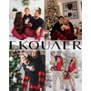 Ekouaer Family Matching Pajamas Christmas Sleepwear Long Sleeve Pjs Set(Red)