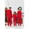 Ekouaer Family Matching Pajamas Christmas Sleepwear Long Sleeve Pjs Set(Red)