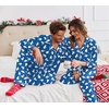 Ekouaer Matching Pajamas For Couples Christmas Pj Set Long Sleeve Lounge Festival Party Sleepwear Blue Bear M Men