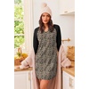 Ekouaer Nightgowns for Women Long Sleeve Night Gown Pullover Sleep Dress(Brown Leopard)
