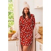 Ekouaer Nightgowns for Women Long Sleeve Night Gown Pullover Sleep Dress(Christmas Red)