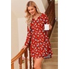 Ekouaer Nightgowns for Women Long Sleeve Night Gown Pullover Sleep Dress(Christmas Red)