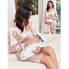 Ekouaer Nightgowns for Women Silk Sleep Shirts Satin Long Sleeve Night Gown(A Champagne)