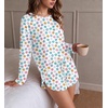 Ekouaer Pajama Sets Sexy Lounge Sets Long Sleeve and Side Split Shorts Pjs(Colorful Flowers)