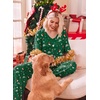 Ekouaer Pajama Sets Womens 2 Piece Short Sleeve Long Pants Pjs Lounge Set(Christmas Green)