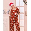 Ekouaer Pajama Sets Womens 2 Piece Short Sleeve Long Pants Pjs Lounge Set(Christmas Red)