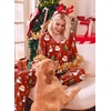 Ekouaer Pajama Sets Womens 2 Piece Short Sleeve Long Pants Pjs Lounge Set(Christmas Red)