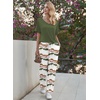Ekouaer Pajama Sets Womens 2 Piece Short Sleeve Long Pants Pjs Lounge Set(Ombre Green)