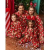 Ekouaer Pajamas for Family Satin Long Sleeve Pjs Button Down Lounge Set(Christmas Santa)