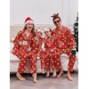 Ekouaer Pajamas for Family Satin Long Sleeve Pjs Button Down Lounge Set(Christmas Santa)