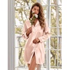 Ekouaer Satin Nightgowns for Women Silk Sleep Shirts Button Down Sleepwear(Champagne)