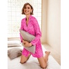 Ekouaer Satin Nightgowns for Women Silk Sleep Shirts Button Down Sleepwear(Pink Leopard)
