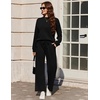 Ekouaer Two Piece Sets for Women Mock Neck Lounge Sets Travel Outfits 2026(Black)