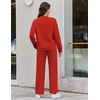 Ekouaer Two Piece Sets for Women Mock Neck Lounge Sets Travel Outfits 2026(Red)