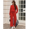 Ekouaer Two Piece Sets for Women Mock Neck Lounge Sets Travel Outfits 2026(Red)