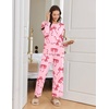 Ekouaer Women Pajama Sets 100% Cotton Pj Sets Comfy Long Sleeve Lounge Set(Big Red Bow)