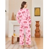 Ekouaer Women Pajama Sets 100% Cotton Pj Sets Comfy Long Sleeve Lounge Set(Big Red Bow)