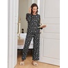 Ekouaer Women Pajama Sets 100% Cotton Pj Sets Comfy Long Sleeve Lounge Set(Black Star)