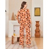 Ekouaer Women Pajama Sets 100% Cotton Pj Sets Comfy Long Sleeve Lounge Set(Orange Halloween)