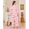 Ekouaer Women Pajama Sets 100% Cotton Pj Sets Comfy Long Sleeve Lounge Set(Pink Candy Cane)