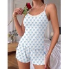 Ekouaer Women’s Cami Pajama Set Sexy Lace Split Shorts Lingerie Set XS-XXL(Blue Bow)