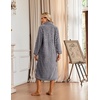 Ekouaer Womens Fluffy Zipper Robes Warm Fleece Housecoat Soft Cozy Bathrobe(Deep Grey)