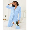 Ekouaer Womens Pajamas Set Button Down Long Sleeve Top & Pants Lounge Sets
