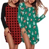 Red Black Plaid/Christmas Santa