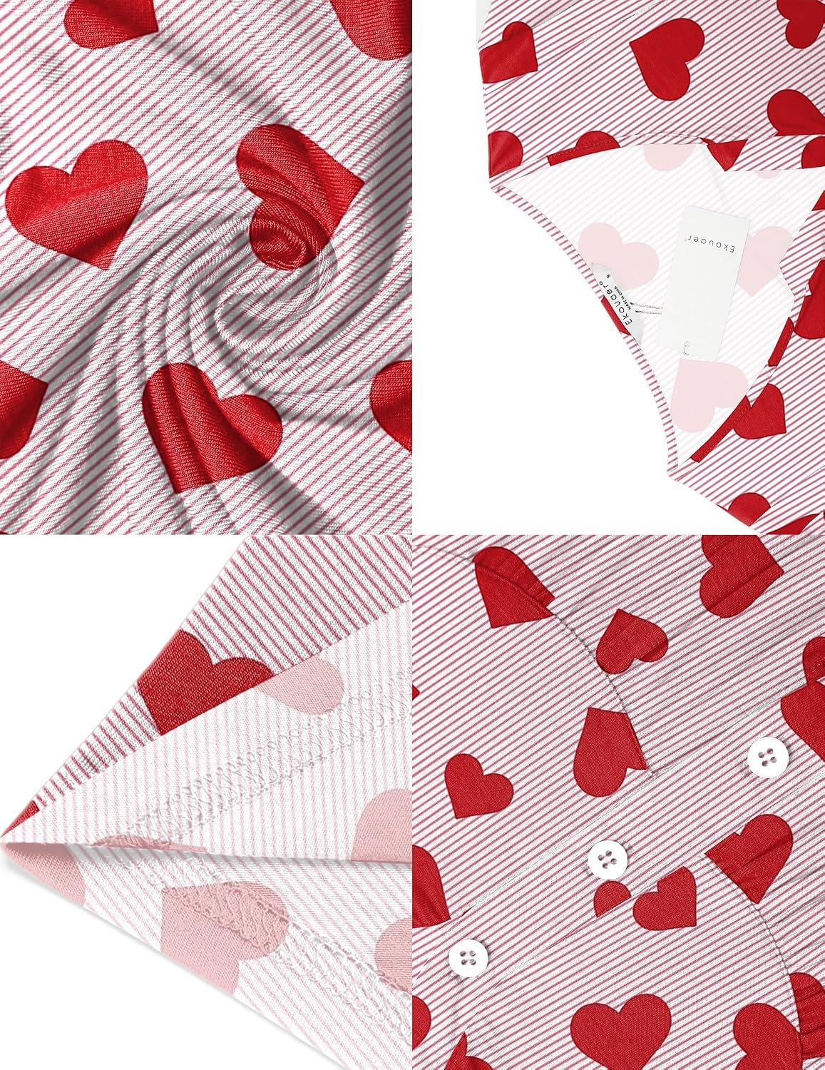 image:imageEkouaer Labor and Delivery Gown Maternity Nursing Nightgown BreastfeedingHeart Print