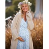Ekouaer 3 in 1 Labor/Delivery/Hospital Gown 2 Pack Maternity Dress Nursing Nightgown Sleepwear(Blue Small Flowers)