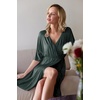 Ekouaer 3 in 1 Labor/Delivery/Hospital Gown 2 Pack Maternity Dress Nursing Nightgown Sleepwear(Dark Green/Pink)