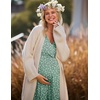Ekouaer 3 in 1 Labor/Delivery/Hospital Gown 2 Pack Maternity Dress Nursing Nightgown Sleepwear(Green Dandelion)