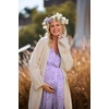 Ekouaer 3 in 1 Labor/Delivery/Hospital Gown 2 Pack Maternity Dress Nursing Nightgown Sleepwear(Light Purple Stars)