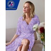 Ekouaer 3 in 1 Labor/Delivery/Hospital Gown 2 Pack Maternity Dress Nursing Nightgown Sleepwear(Light Purple Stars)