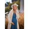 Ekouaer 3 in 1 Labor/Delivery/Hospital Gown 2 Pack Maternity Dress Nursing Nightgown Sleepwear(Peacock Blue)